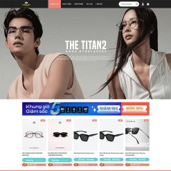 Mẫu website cửa hàng kính mắt