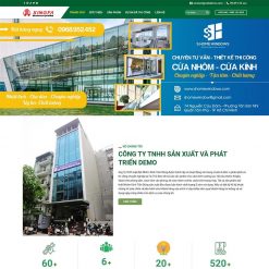 Mẫu website công ty nhôm kính 05