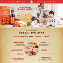 Mẫu web bán nước mắm, nước tương