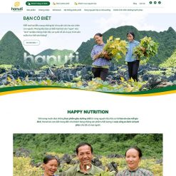 Mẫu website nguyên liệu sạch - organic giống hanuti