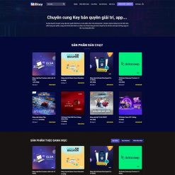 Mẫu web bán tài khoản Premium, key bản quyền