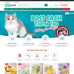 Mẫu website bán đồ chơi, thực phẩm thú cưng 02