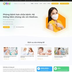 Mẫu web trung tâm tiêm chủng vắc xin