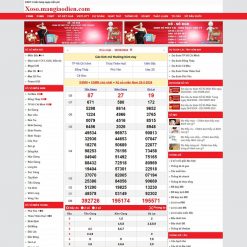 Mẫu website kết quả xổ số tự động